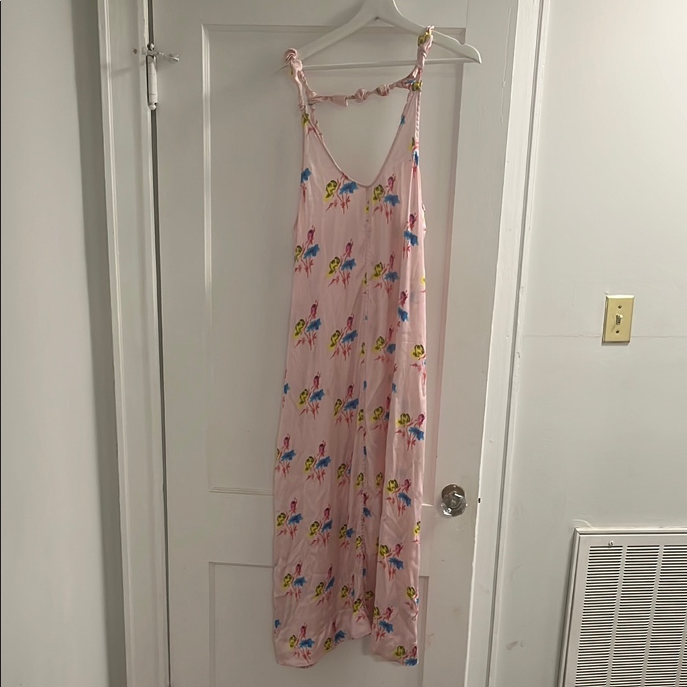 Ganni Pink Floral Maxi Dress